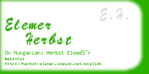 elemer herbst business card